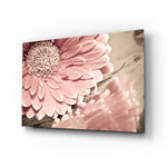 Vintage gerbera panel bringing warm nostalgia to a contemporary living space