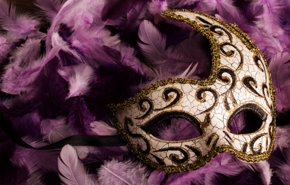 Venetian Mask Glass Wall Art