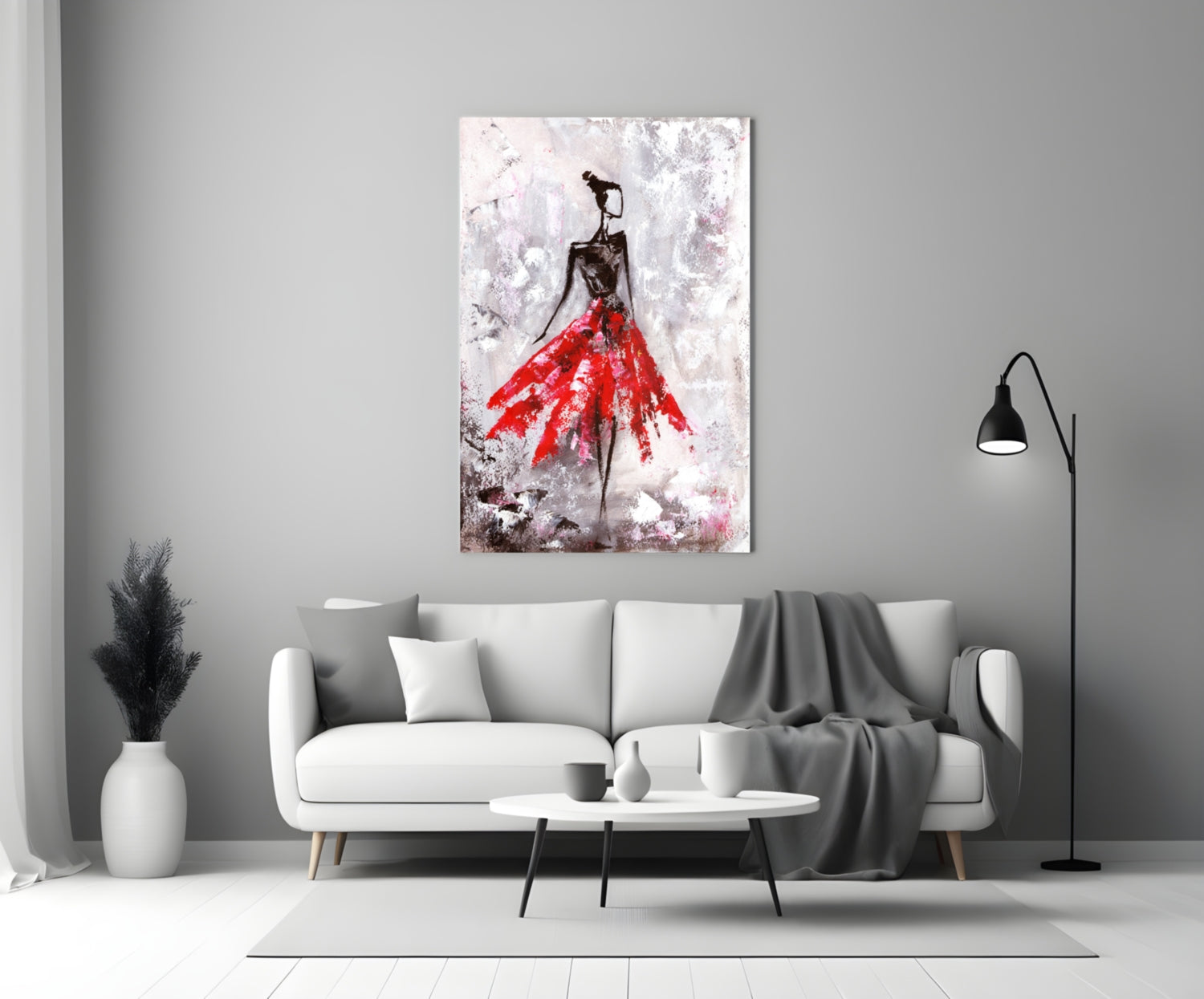 Female (Red) Glass Wall Art.