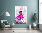 Woman panel adding artistic warmth to a feminine bedroom