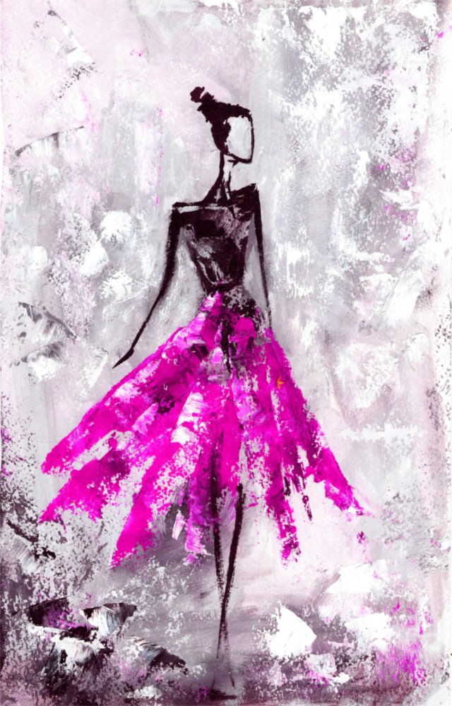 Woman (Pink) Glass Wall Art
