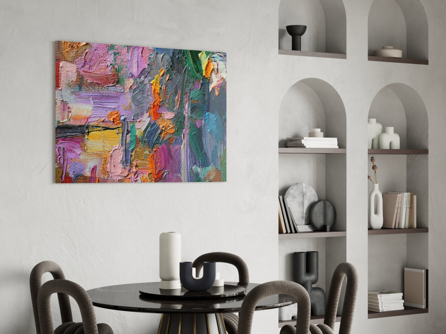 Abstract Glass Wall Art.