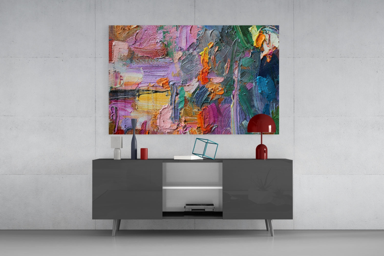 Abstract Glass Wall Art.