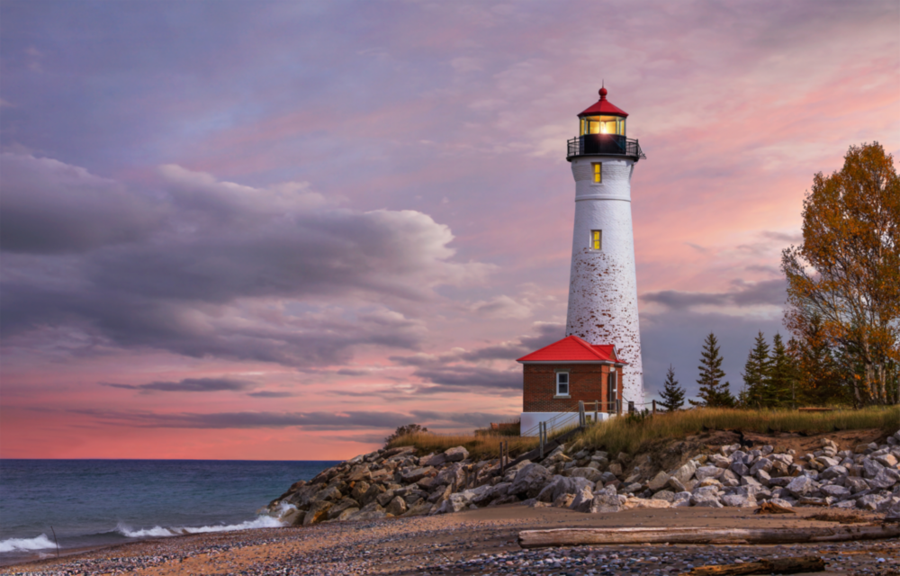 Lighthouse Glass Wall Art