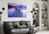 Dock panel adding evening mood to a bathroom retreat