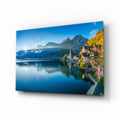 Hallstatt reflection panel bringing alpine calm to a contemporary living space