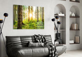 Forest panel adding morning calm to a living room