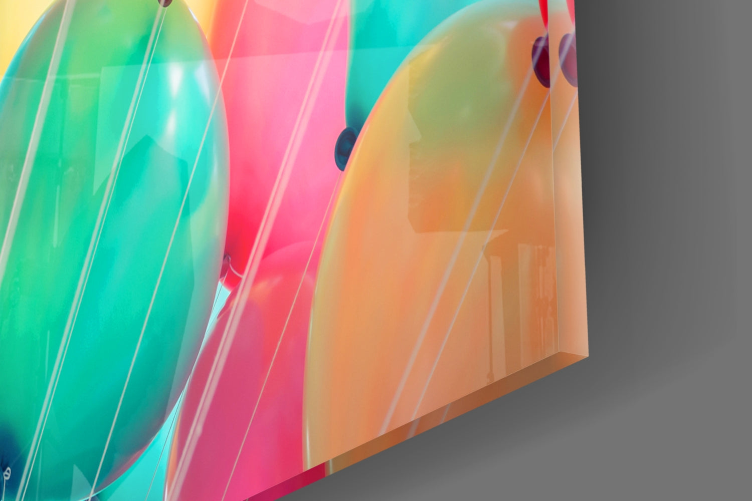 Balloons Glass Wall Art.