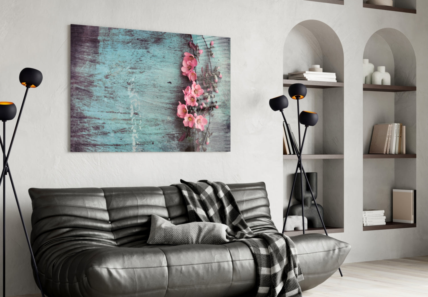 Pastel Flower Glass Wall Art.