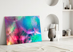 Dandelion glass wall art styled above a bed in a magical bedroom