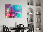 Dandelion glass print enhancing a creative studio