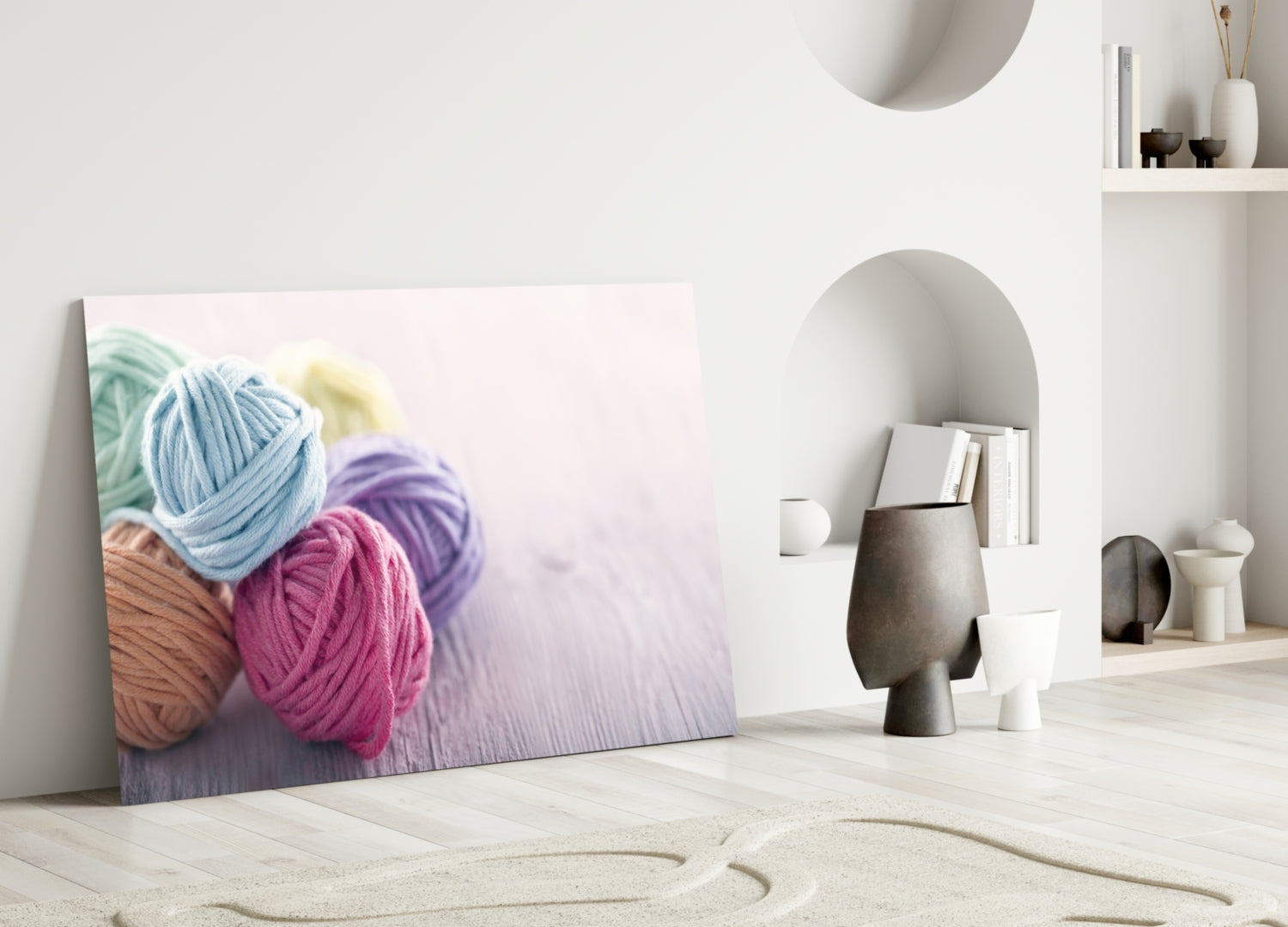 Balls of Rope Glass Wall Art.