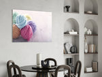 Balls of Rope glass print enhancing a sunlit kitchen nook