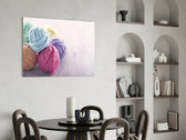 Balls of Rope glass print enhancing a sunlit kitchen nook