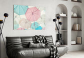 Umbrellas panel adding dreamy warmth to a nursery or child's room