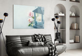 Candle and Rose panel adding soft warmth to a dressing area