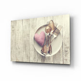 Vintage heart still-life panel bringing gentle sentiment to a contemporary living space