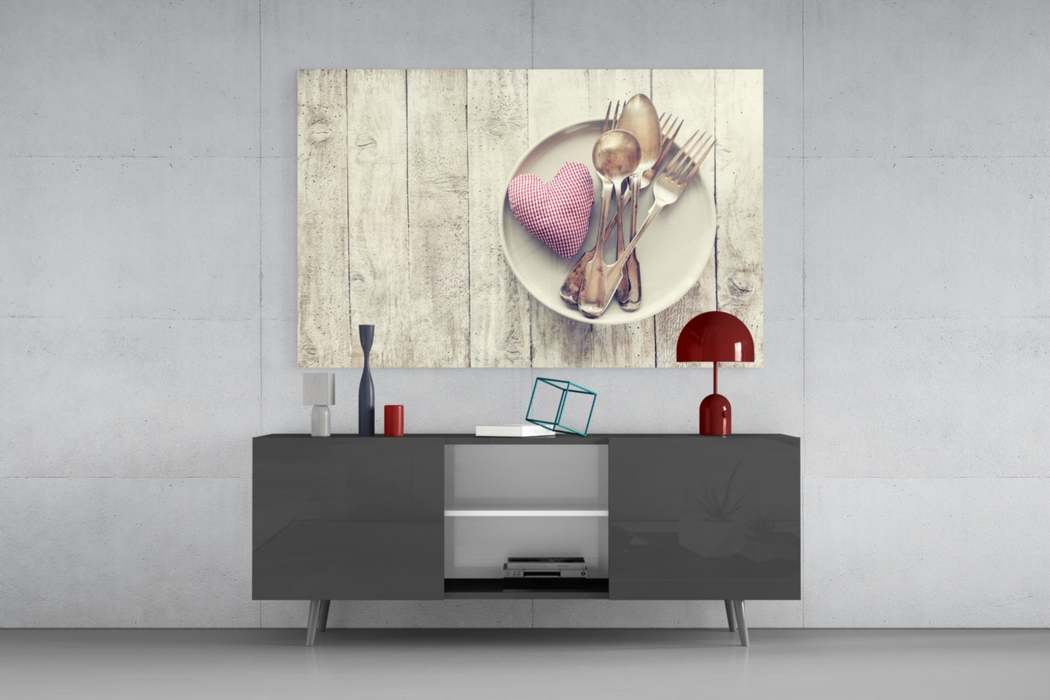 Heart Glass Wall Art.