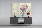 Fine art still life – white plate with vintage silver cutlery and red textile heart on pale weathered rustic wood plank surface