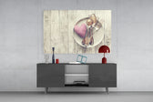 Fine art still life – white plate with vintage silver cutlery and red textile heart on pale weathered rustic wood plank surface
