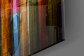 Painted Wood panel catching side light to reveal its jewel-tone depth