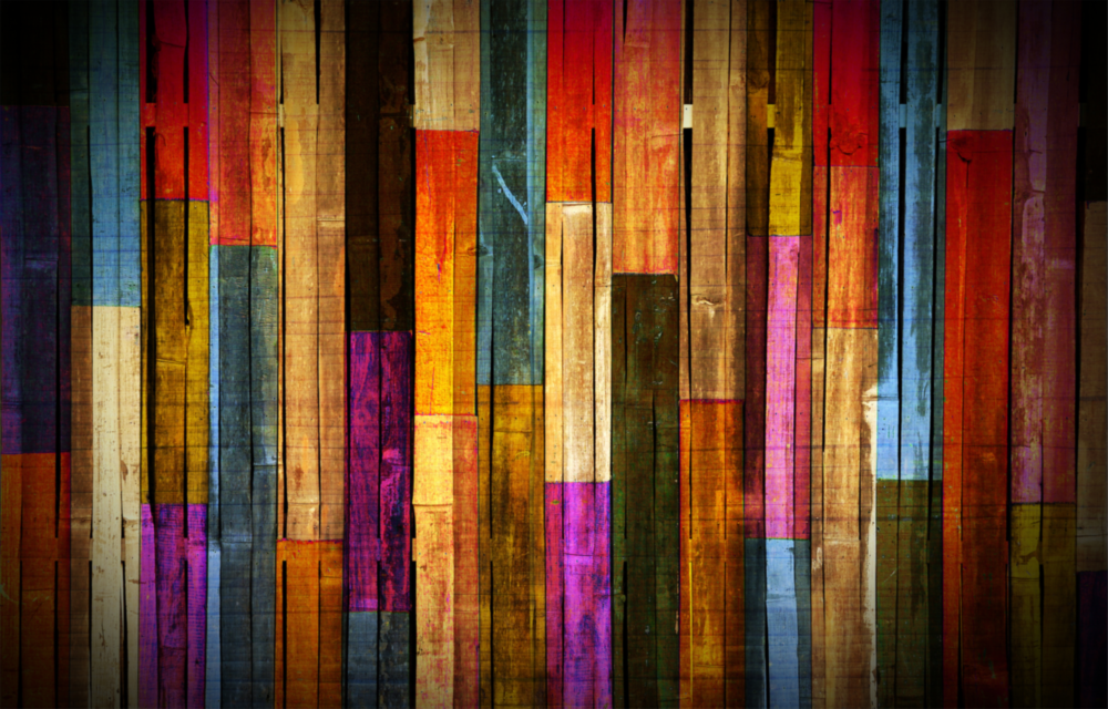 Painted Wood Glass Wall Art