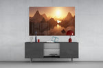 Mountain panel catching ambient light to reveal its warm palette