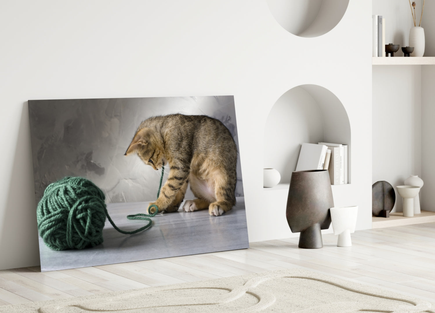 Cat Glass Wall Art.