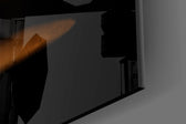 Candle artwork bringing quiet focus to a reading nook