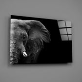 Elephant portrait panel bringing quiet strength to a contemporary living space