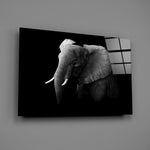 Elephant side-profile panel bringing monumental calm to a contemporary living space