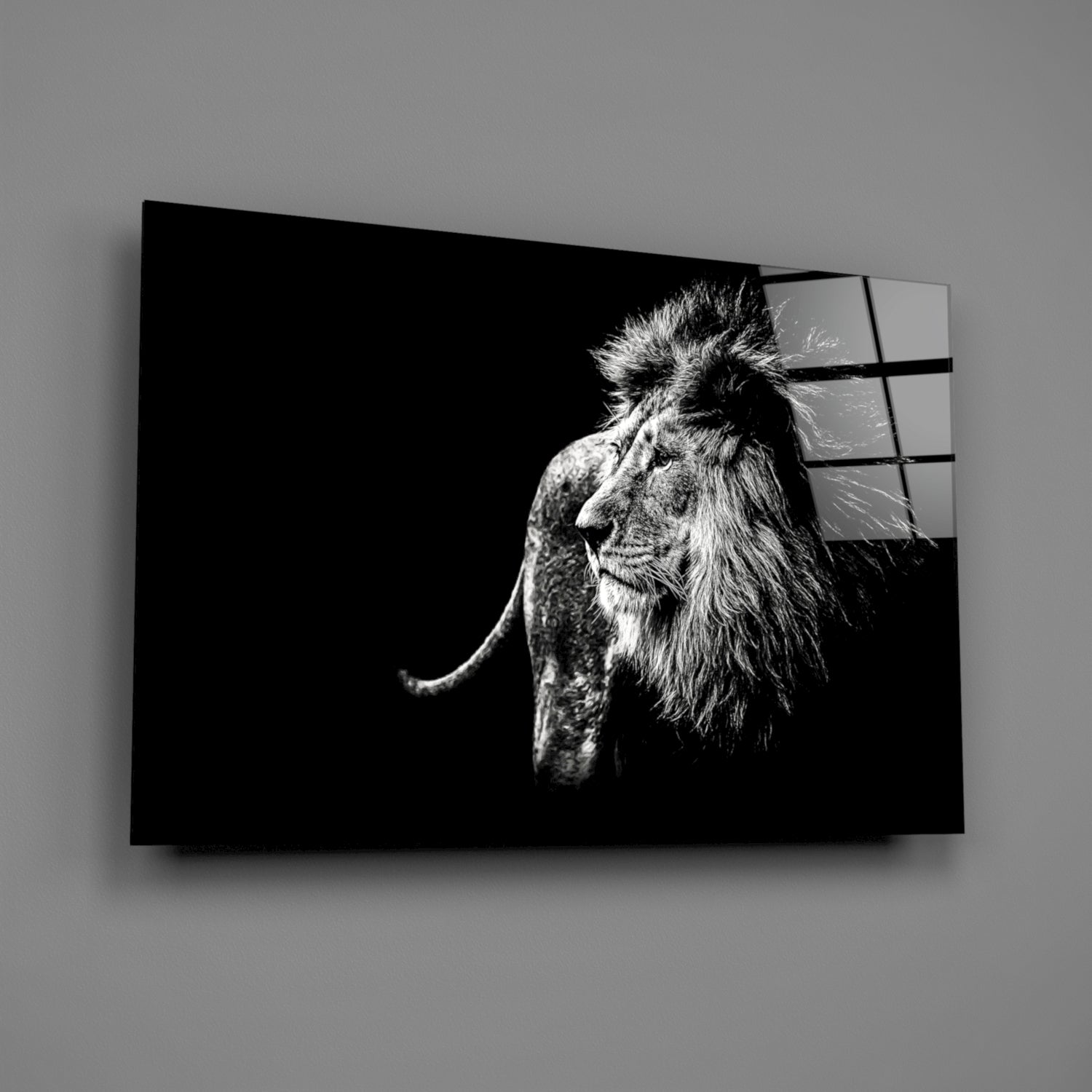 Lion Glass Wall Art.