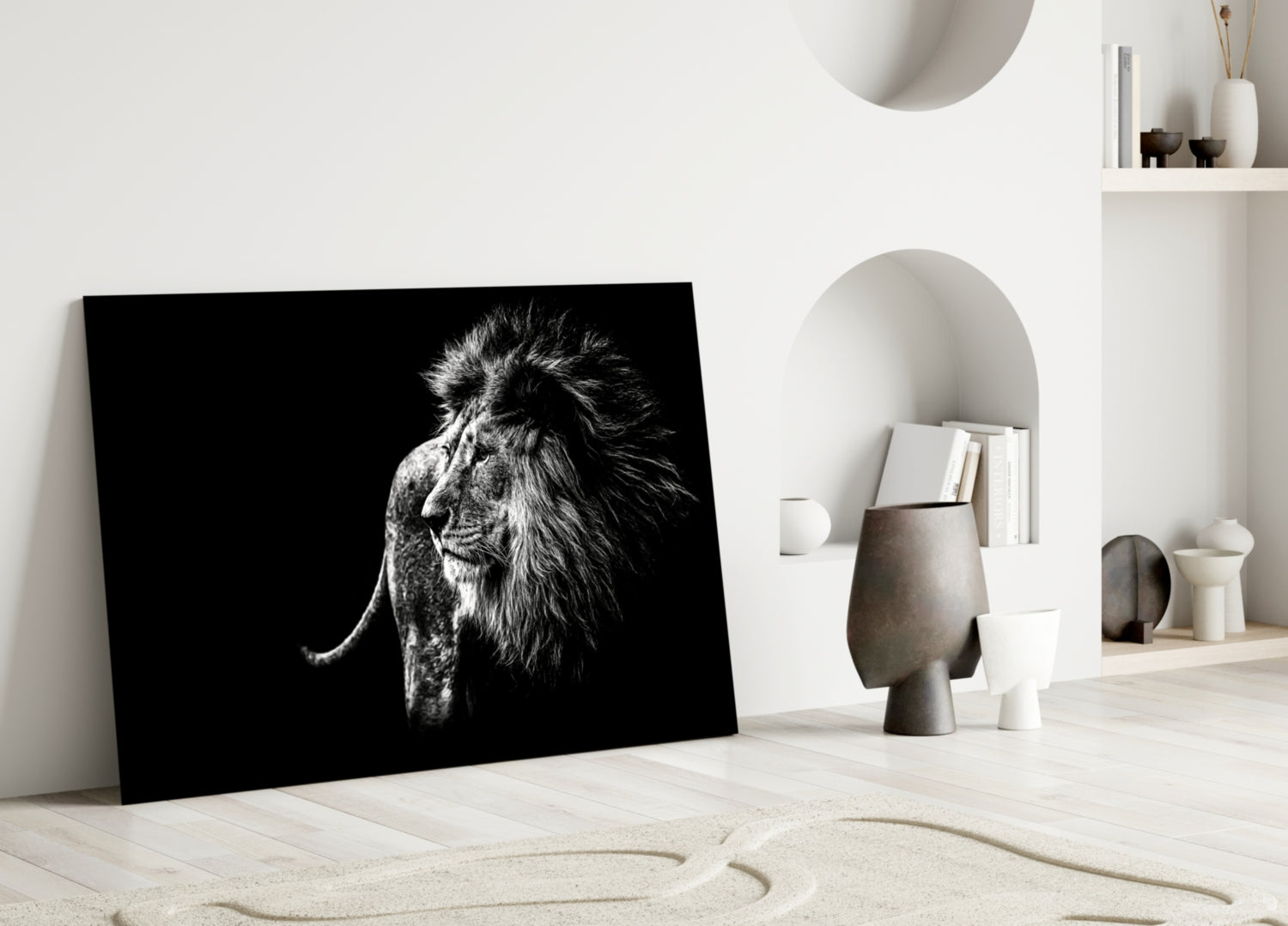 Lion Glass Wall Art.