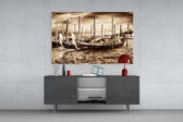 Venice panel catching ambient light to reveal its aged palette