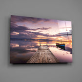 Twilight dock panel bringing reflective peace to a contemporary living space