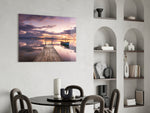 Dock panel enhancing a bathroom retreat with twilight calm