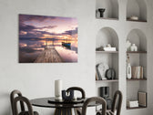 Dock panel enhancing a bathroom retreat with twilight calm