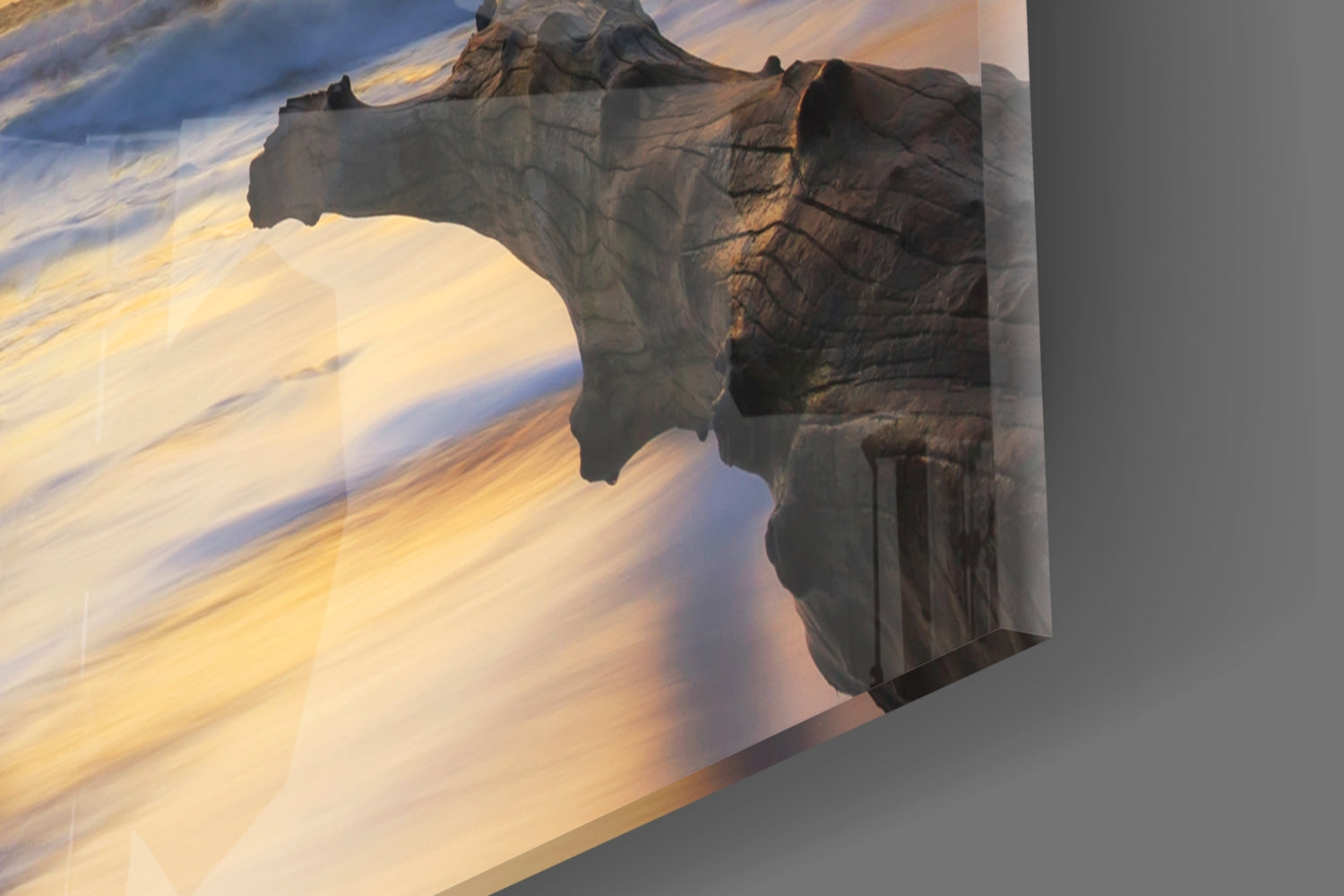 Destroyed Dock Glass Wall Art.