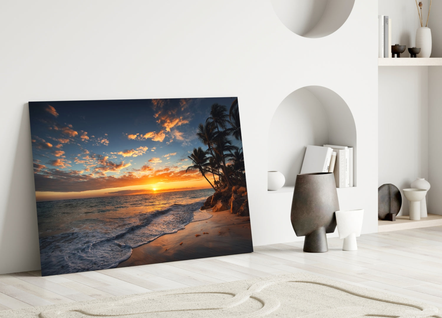 Palm Trees Glass Wall Art.