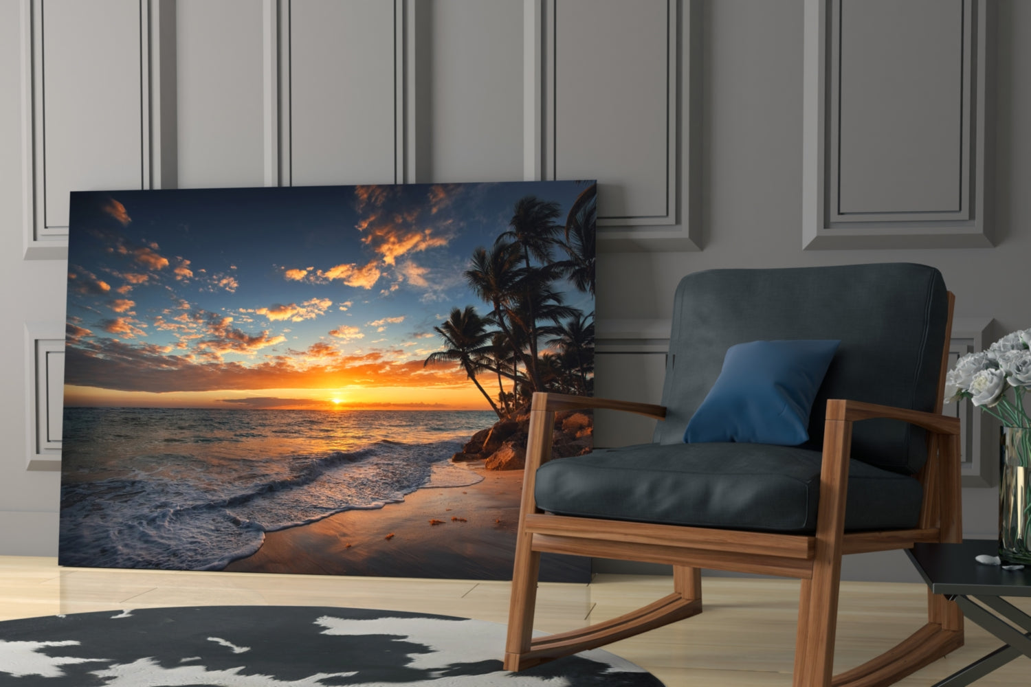 Palm Trees Glass Wall Art.