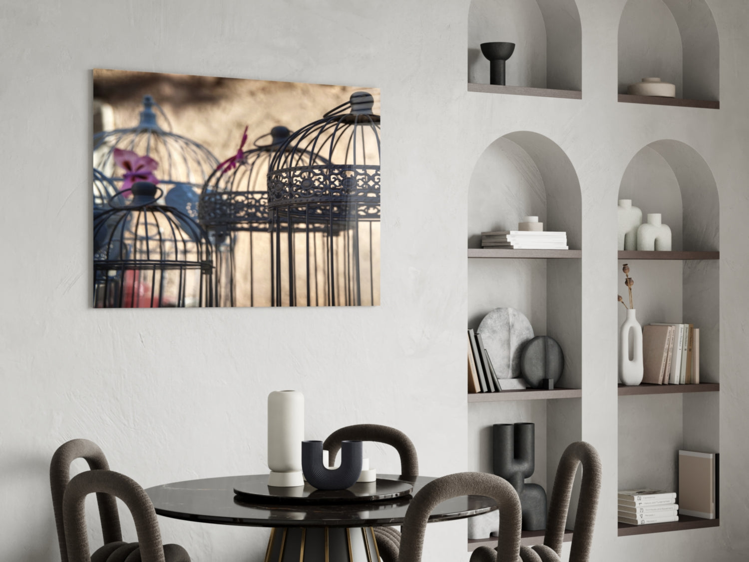 Birdcage Glass Wall Art.