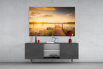 Dock panel catching soft light to reveal its golden tones