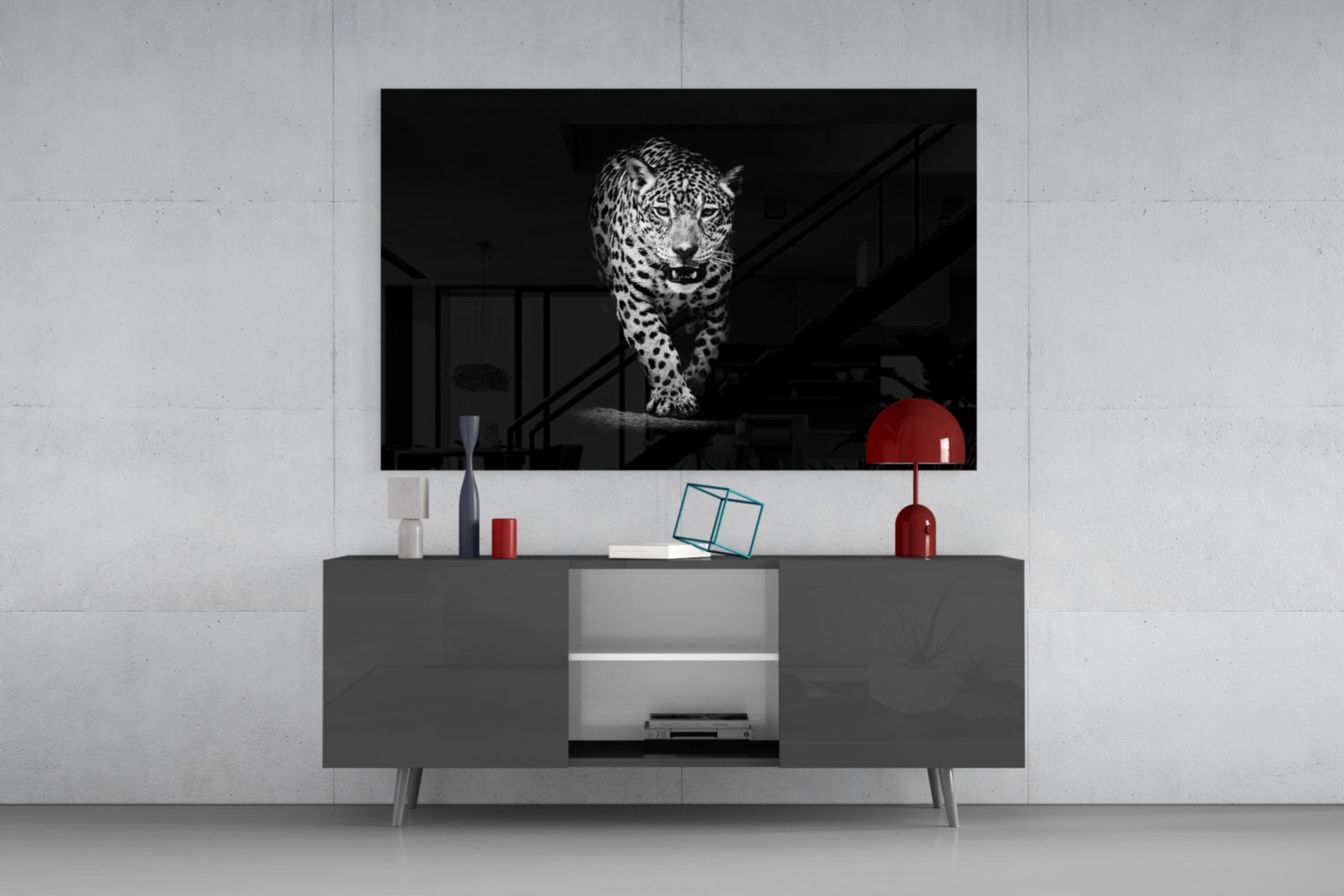 Leopard Glass Wall Art.