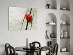 Heart panel adding love-letter grace to a dressing area