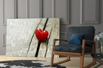 Heart glass print enhancing a hallway with sweet accent