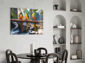 Parrots panel adding wildlife wonder to a child's room