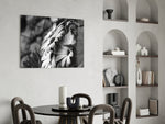 Black-White Flower panel adding contemplative taste to a study
