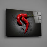 Chili pepper still life bringing kitchen drama to a contemporary living space