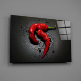 Chili pepper still life bringing kitchen drama to a contemporary living space