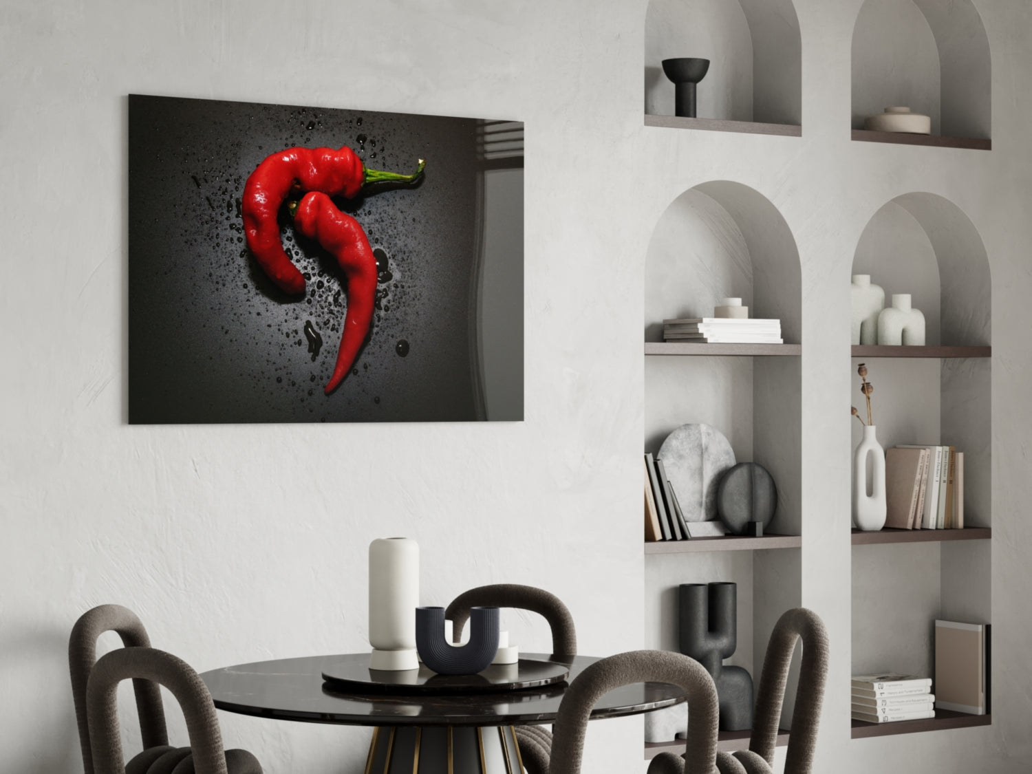 Red Pepper Glass Wall Art.